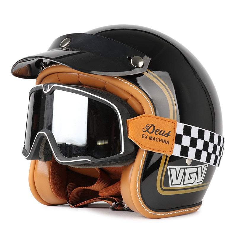 DOT Motorcycle Helmet 3/4 Half Helmet-I17