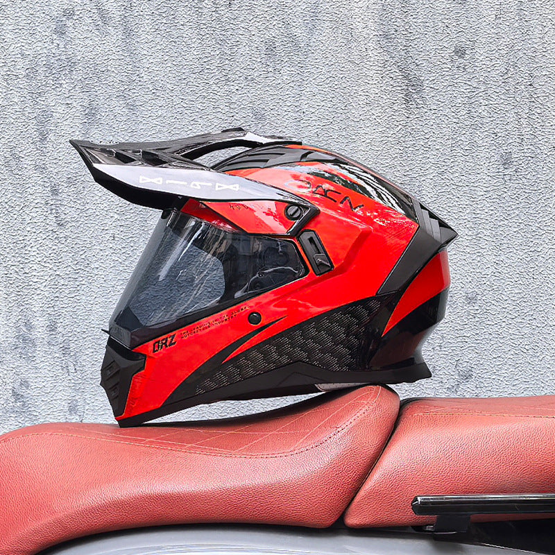 Single-visor off-road helmet for street and off-road use-I226