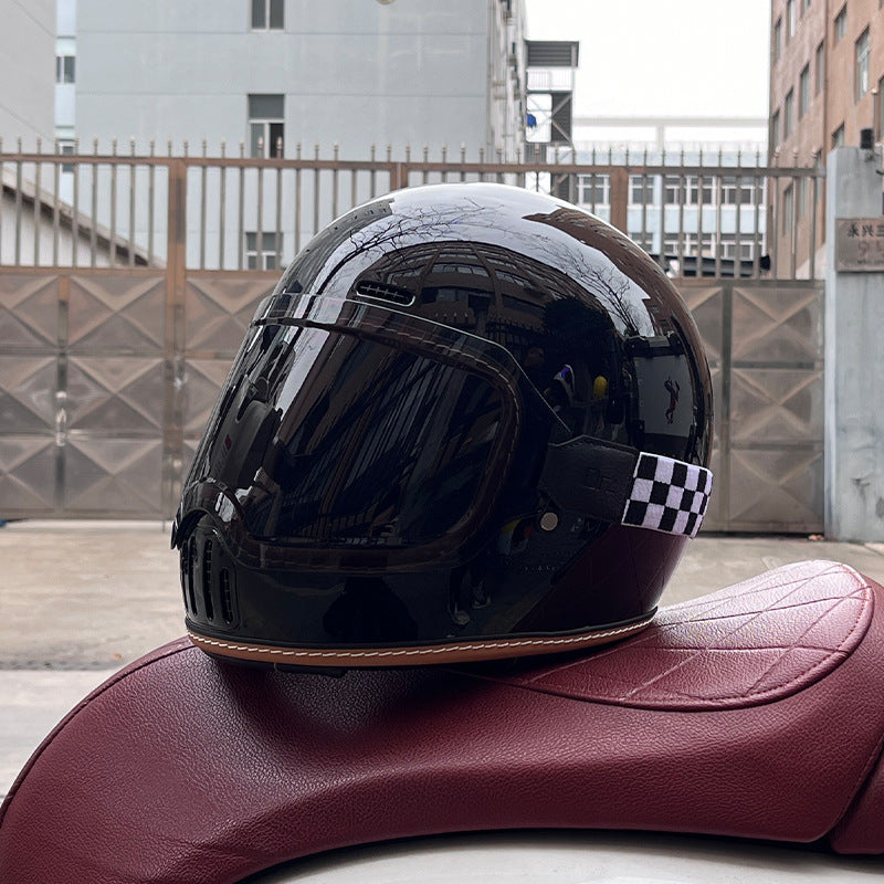 Retro cruiser motorcycle helmet-I218