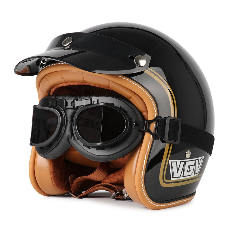 DOT Motorcycle Helmet 3/4 Half Helmet-I17