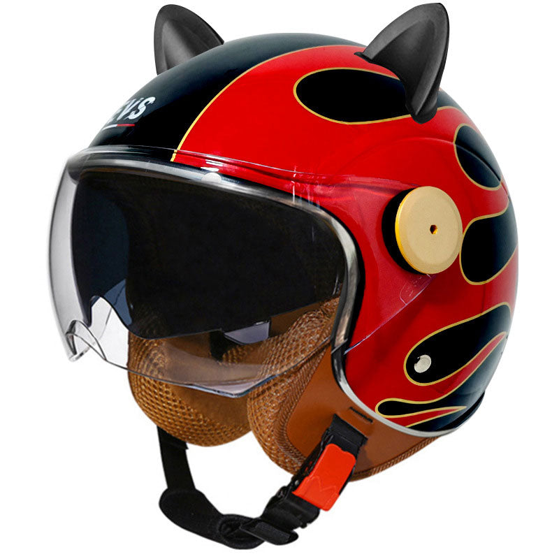 Cute cat ear motorcycle helmet-open design-I70