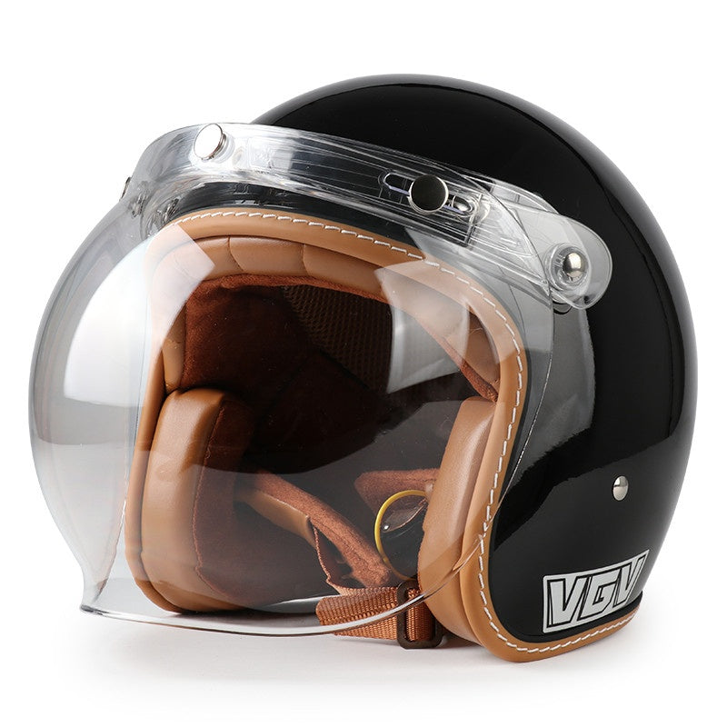 DOT Motorcycle Helmet 3/4 Half Helmet-I17