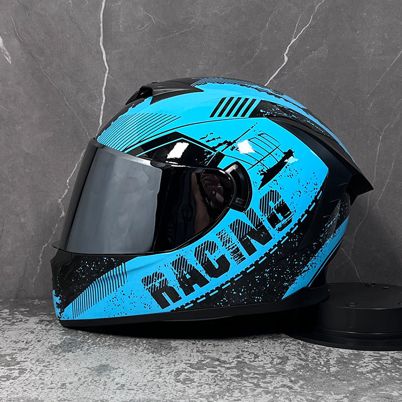 Silver-plated visor for full-face motorcycle helmet-I208
