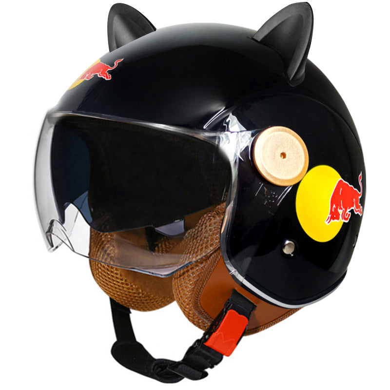 Cute cat ear motorcycle helmet-open design-I70