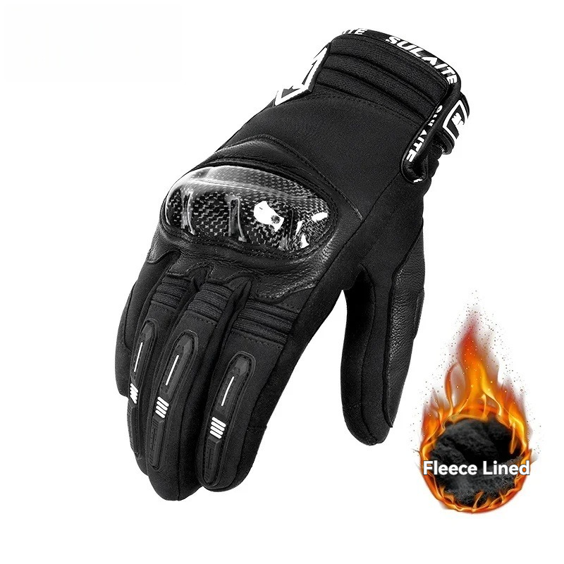 Touchscreen design, PVC material, carbon fiber motorcycle gloves-G27