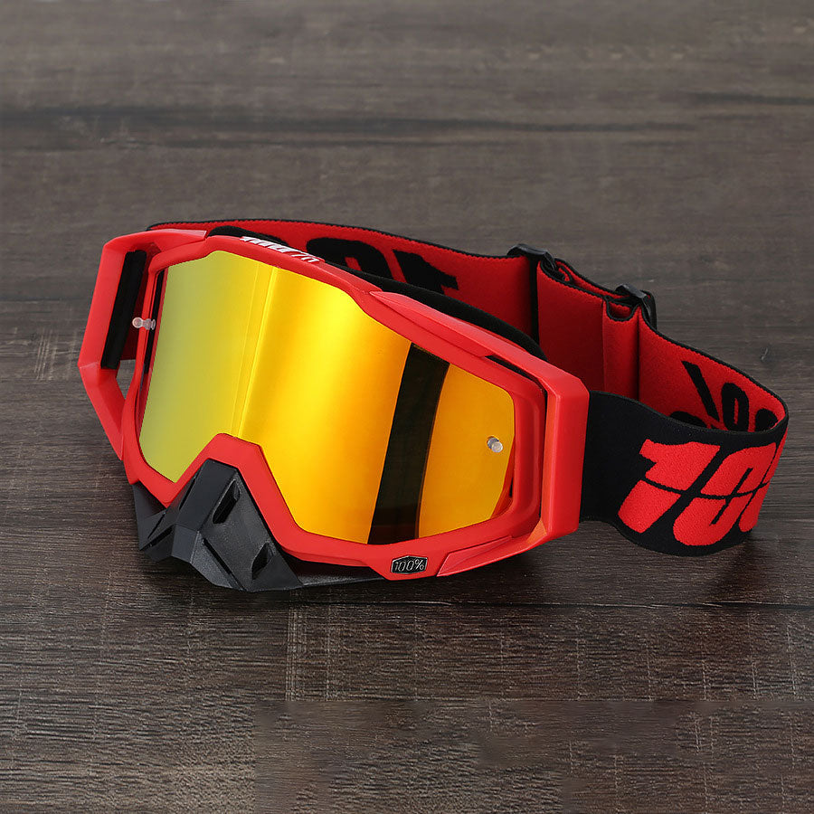 Unisex Motocross Goggles – Red Tones-H07