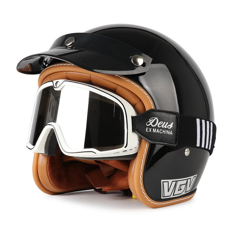 DOT Motorcycle Helmet 3/4 Half Helmet-I17