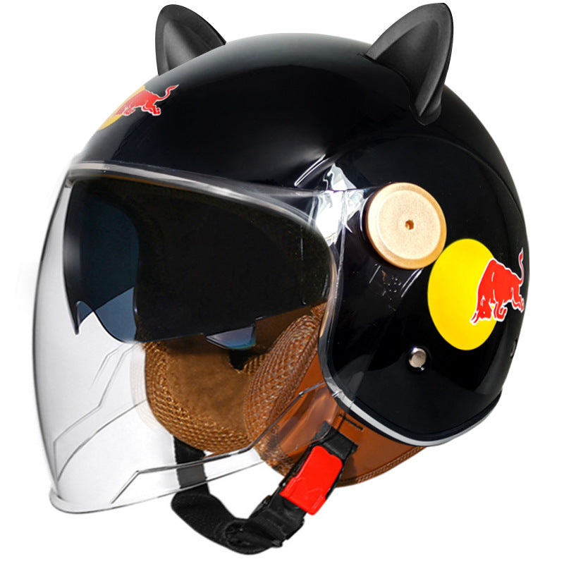 Cute cat ear motorcycle helmet-open design-I70