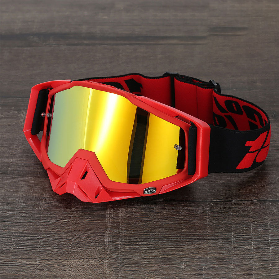 Unisex Motocross Goggles – Red Tones-H07
