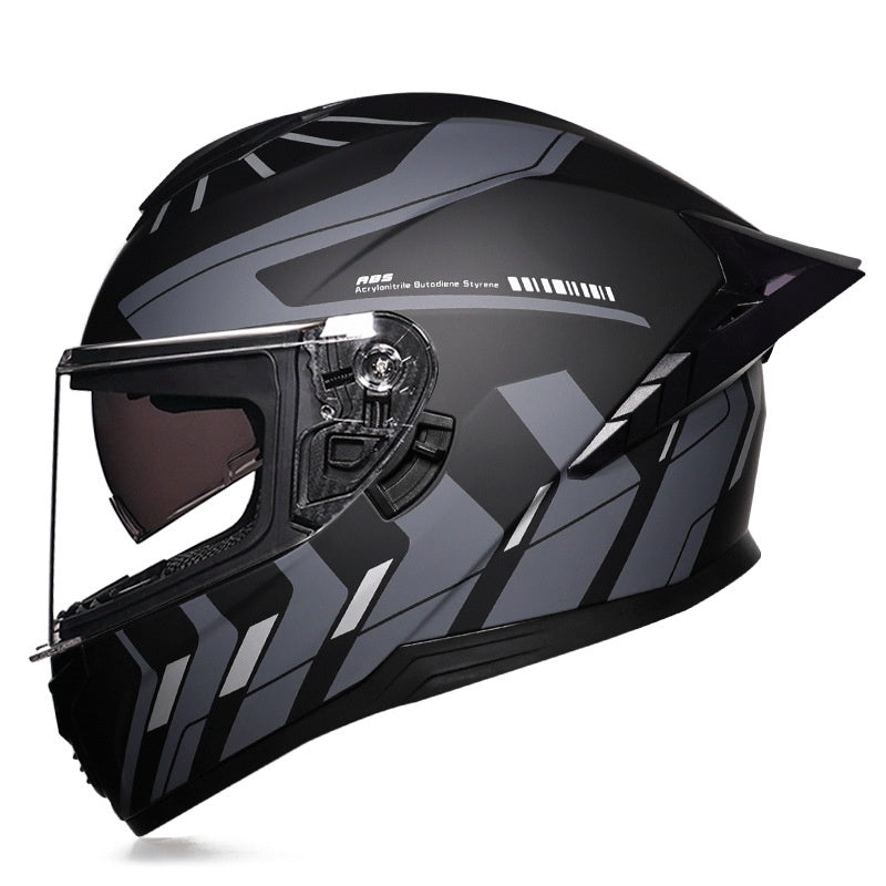 Dual-Visor Full-Face Motorcycle Commuter Helmet-I196