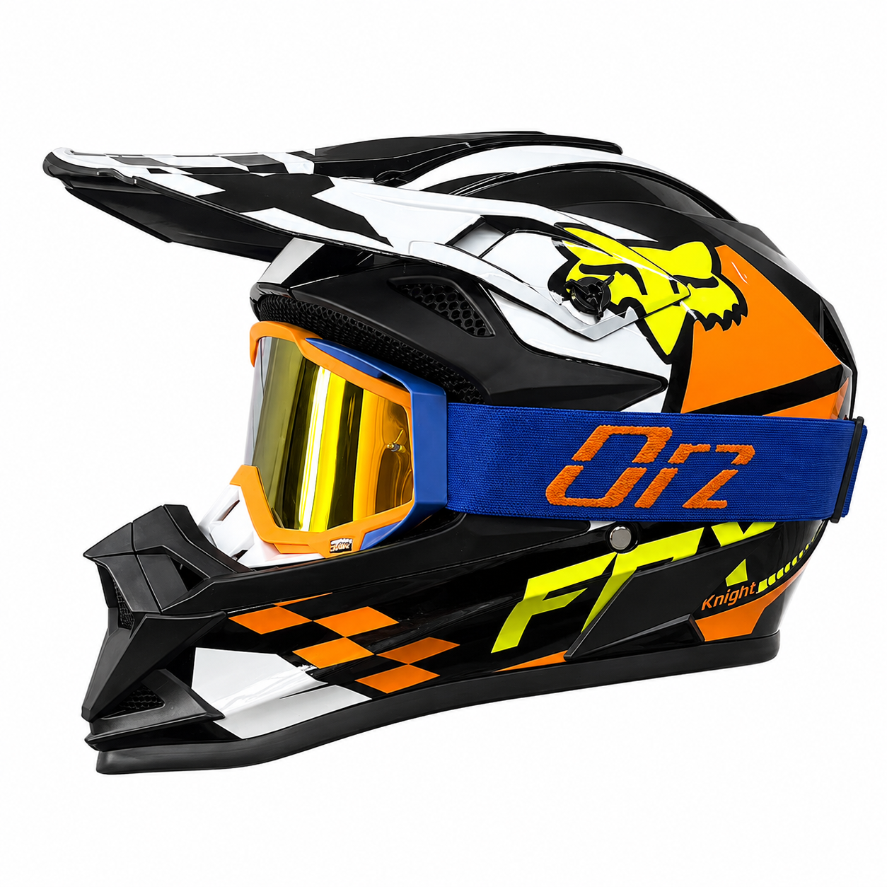 KTVMOTO Off-Road Motocross Helmet with Goggles for Dirt Bike Riding-I256
