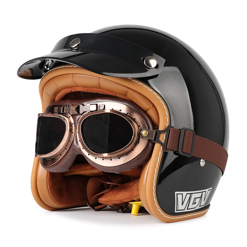 DOT Motorcycle Helmet 3/4 Half Helmet-I17