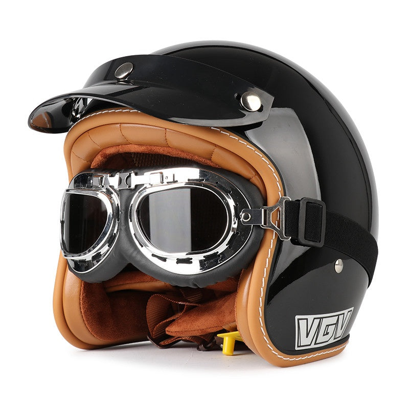 DOT Motorcycle Helmet 3/4 Half Helmet-I17
