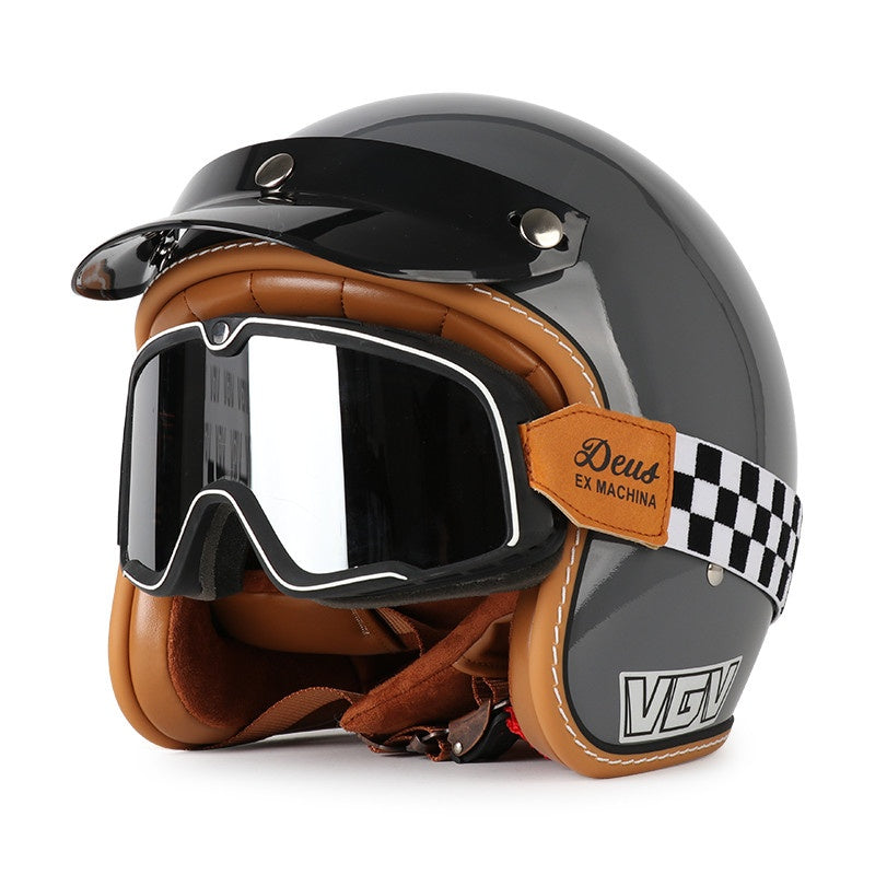 DOT Motorcycle Helmet 3/4 Half Helmet-I17