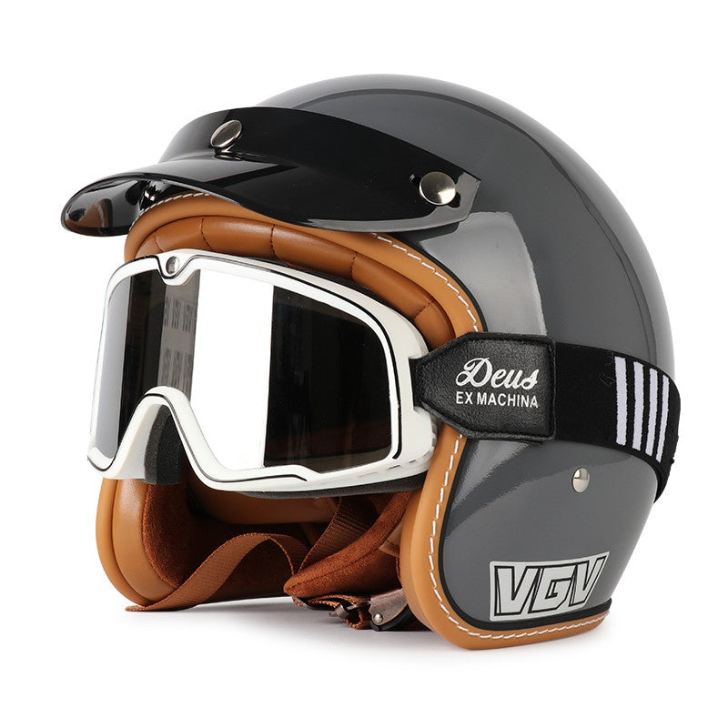 DOT Motorcycle Helmet 3/4 Half Helmet-I17