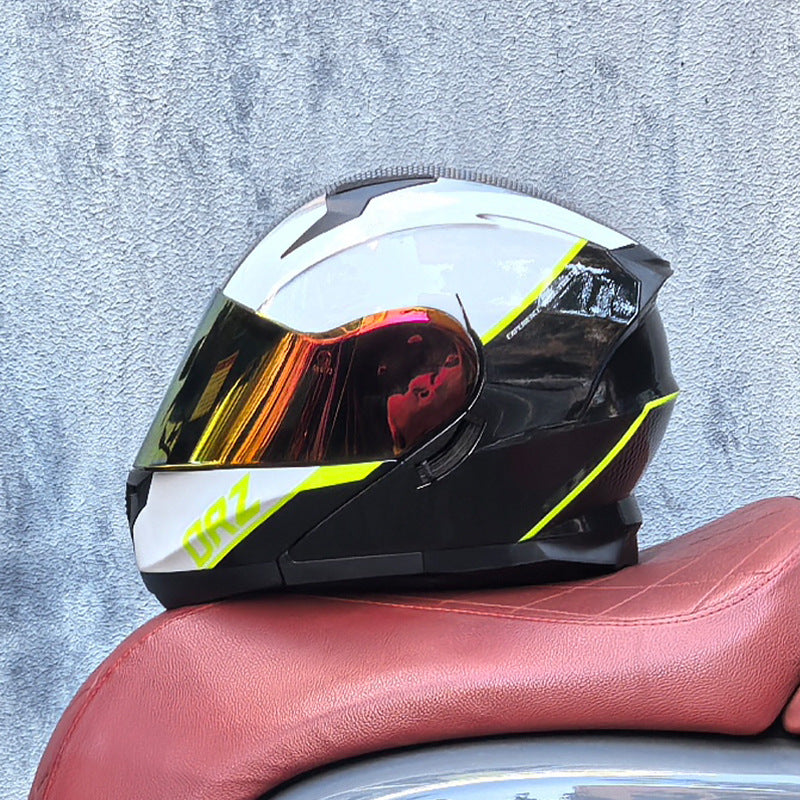 DOT-Certified Motorcycle Modular Helmet with Titanium Dark Red Visor-I212