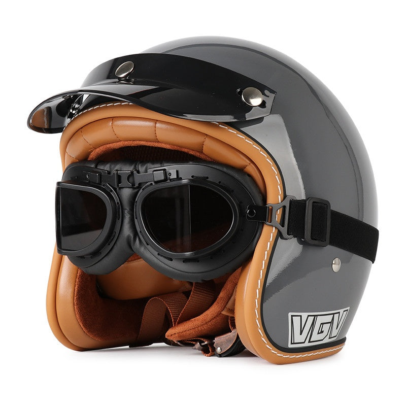 DOT Motorcycle Helmet 3/4 Half Helmet-I17