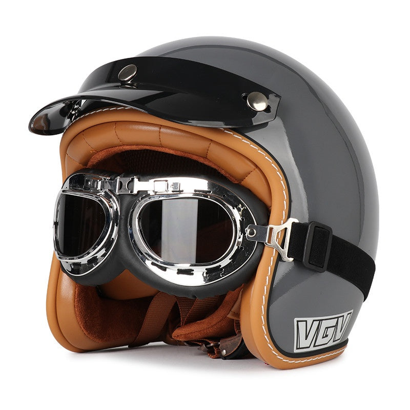 DOT Motorcycle Helmet 3/4 Half Helmet-I17
