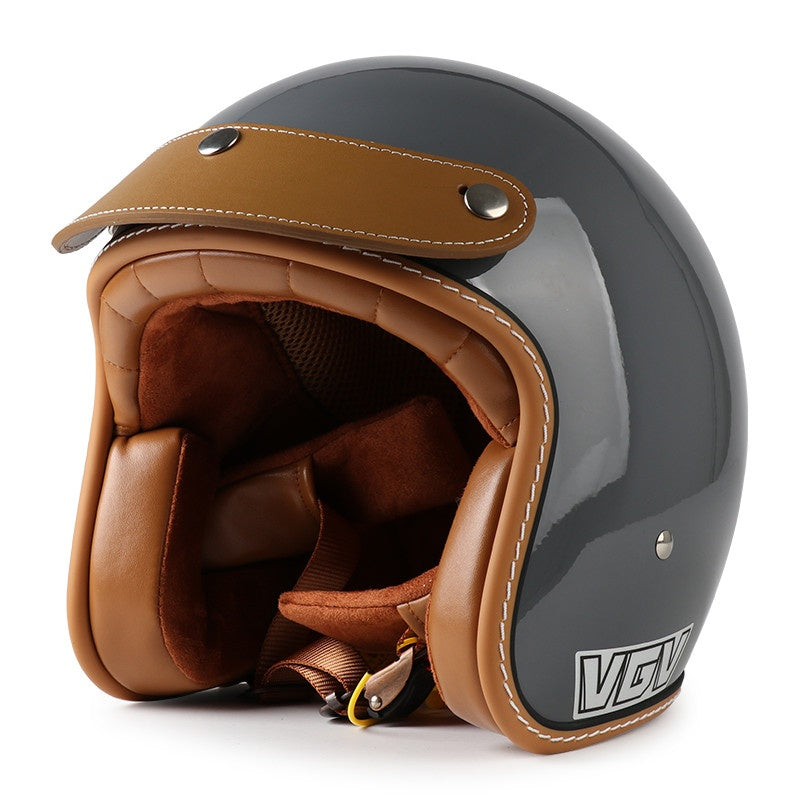 DOT Motorcycle Helmet 3/4 Half Helmet-I17