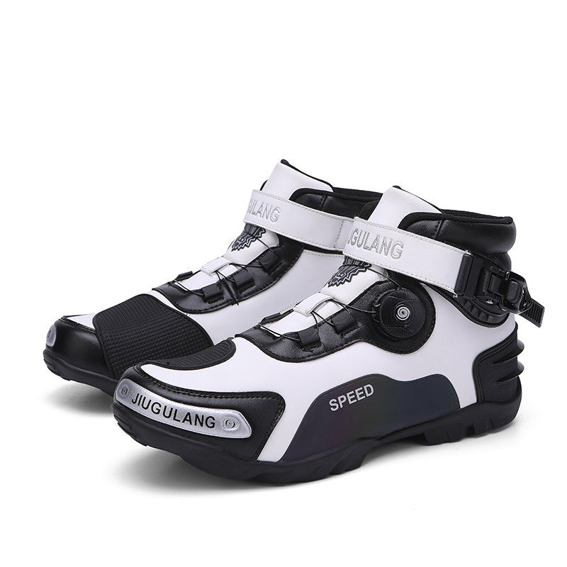 CE Certified Retro Genuine Leather Off-Road Motorcycle Boots - K15