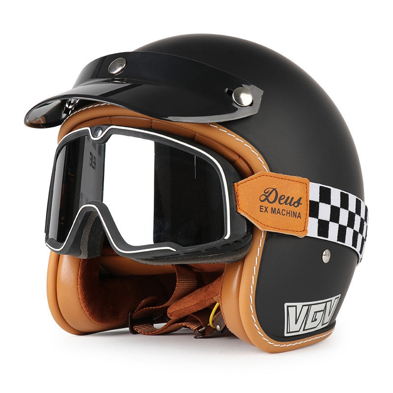 DOT Motorcycle Helmet 3/4 Half Helmet-I17