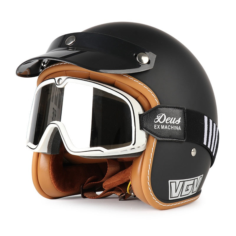 DOT Motorcycle Helmet 3/4 Half Helmet-I17