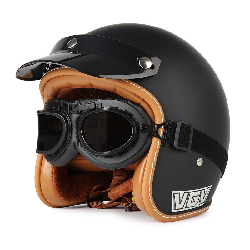 DOT Motorcycle Helmet 3/4 Half Helmet-I17