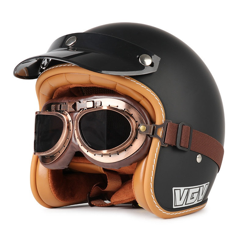 DOT Motorcycle Helmet 3/4 Half Helmet-I17
