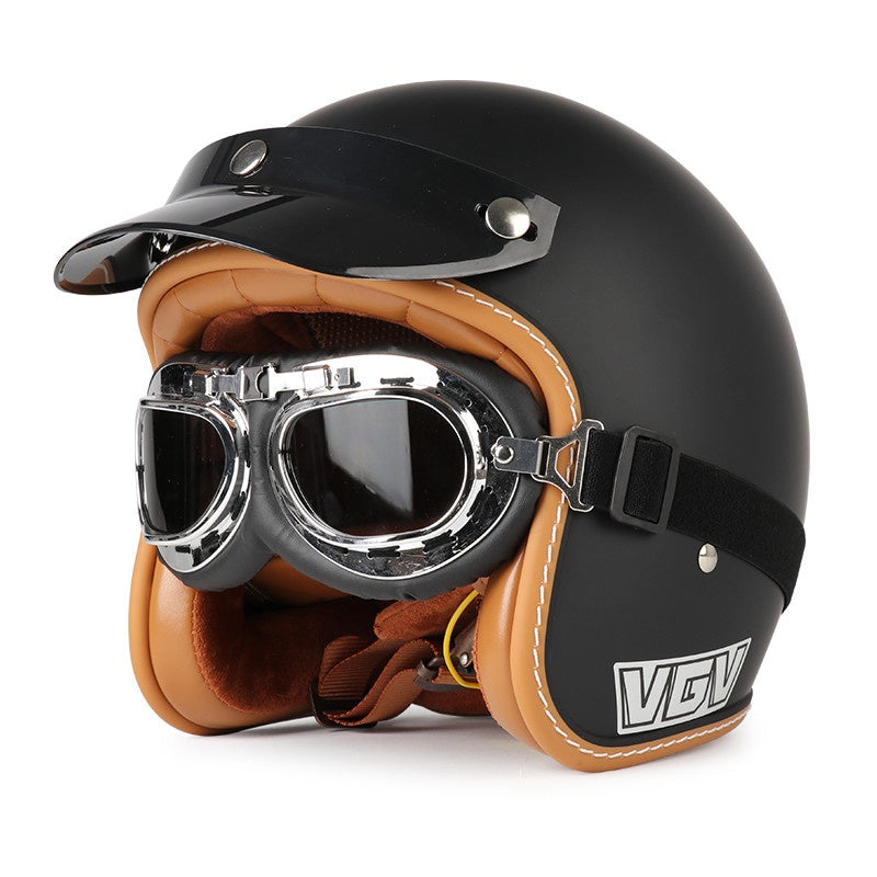 DOT Motorcycle Helmet 3/4 Half Helmet-I17