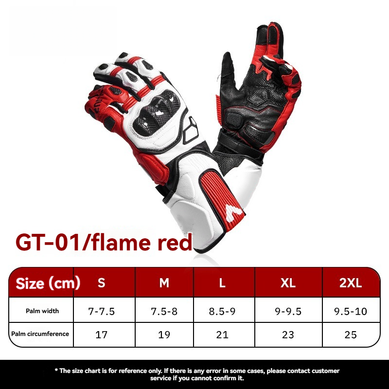 CE2 grade 3K carbon fiber genuine leather gloves - GT01