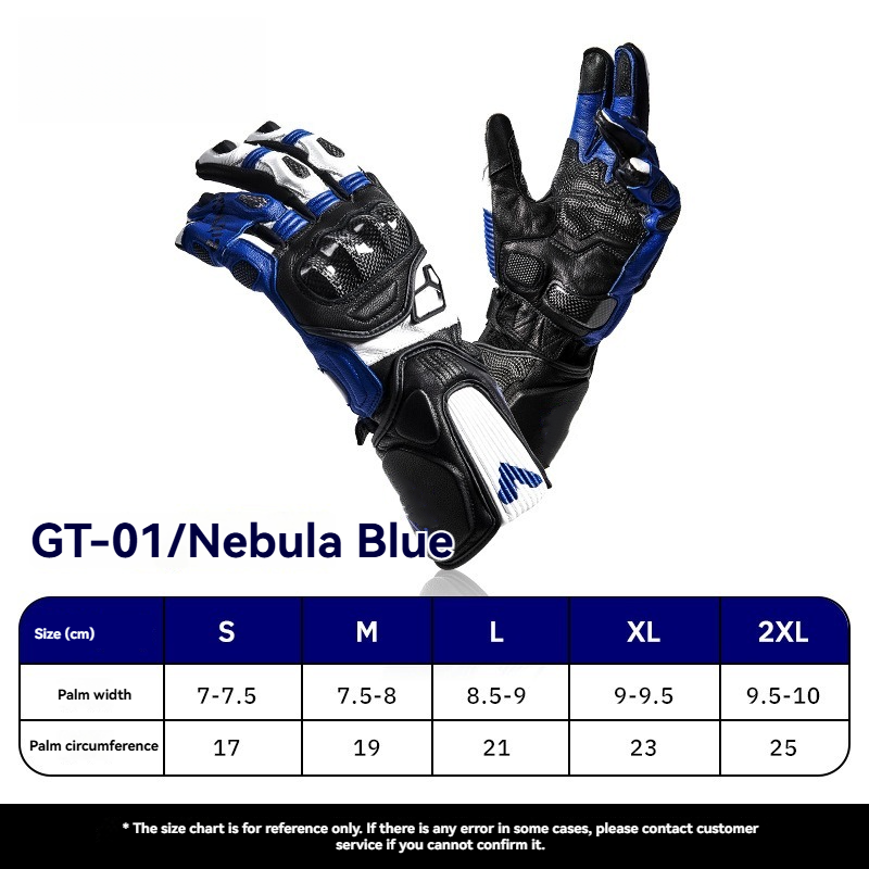 CE2 grade 3K carbon fiber genuine leather gloves - GT01