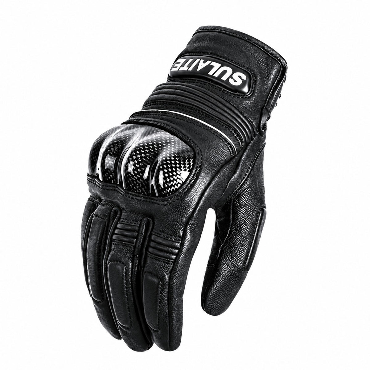 Half Finger Carbon Fiber Leather Gloves-G10