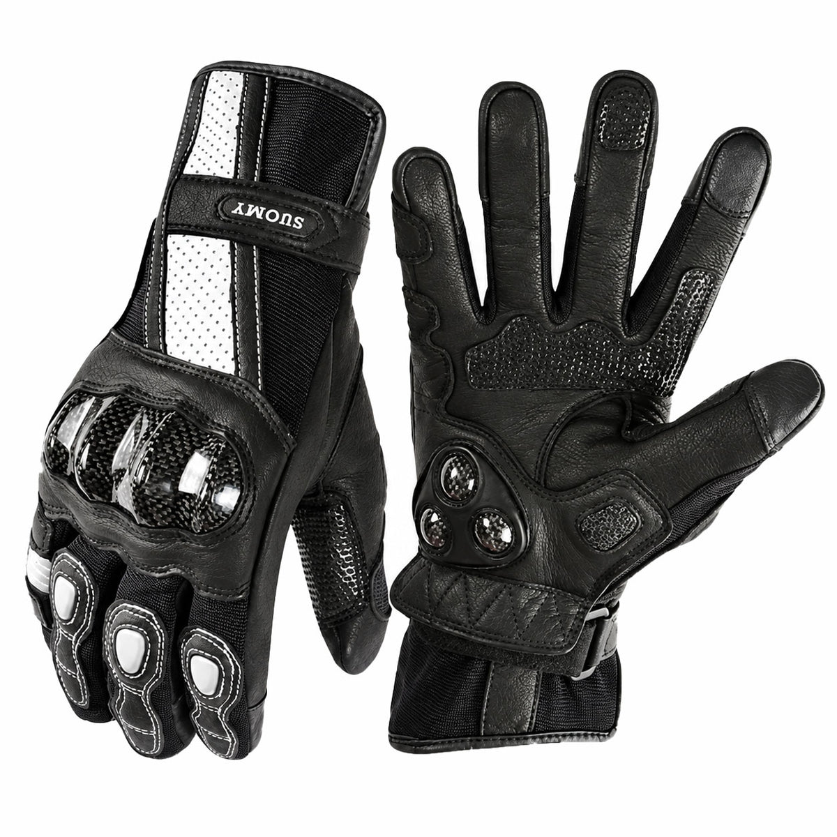 Genuine leather breathable retro motorcycle riding gloves-G82