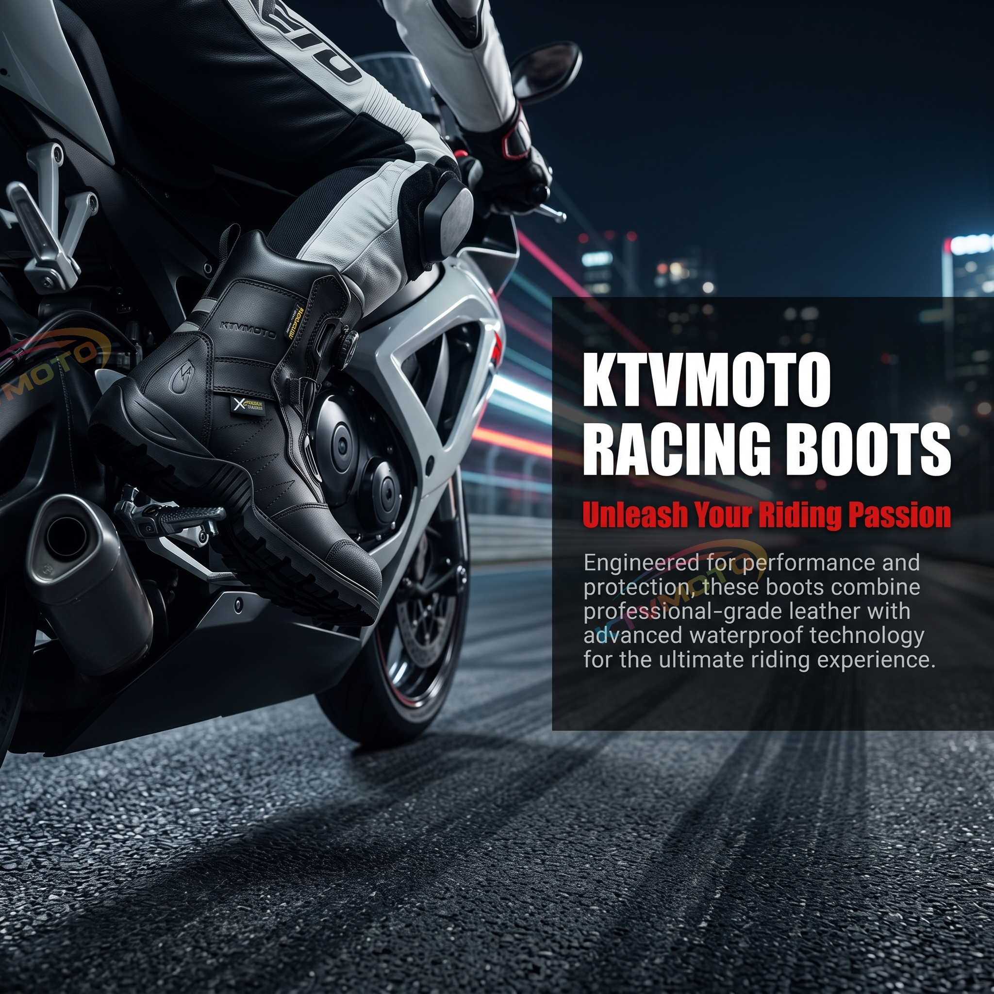 Waterproof Motorcycle Riding Boots-K30