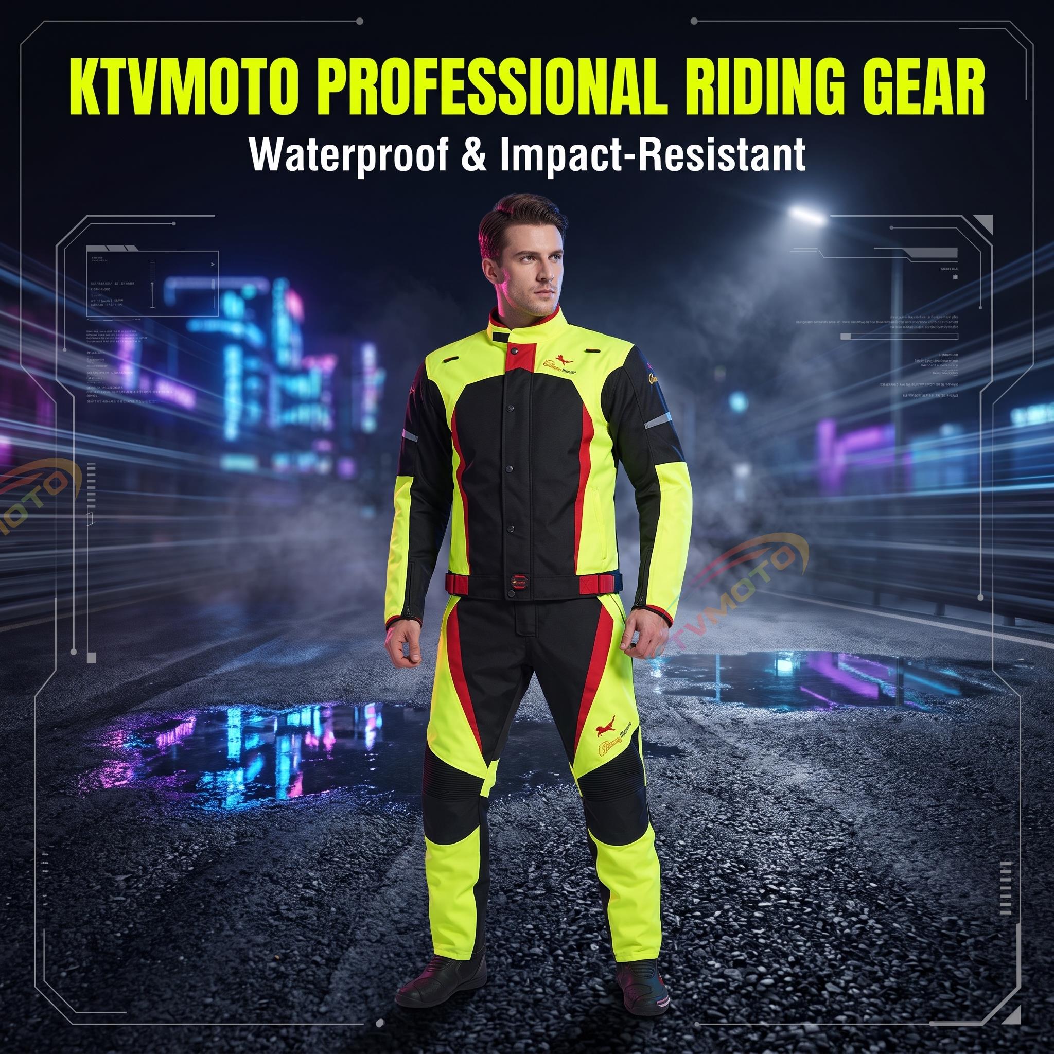 Waterproof and Impact-Resistant Motorcycle Riding Gear-J76