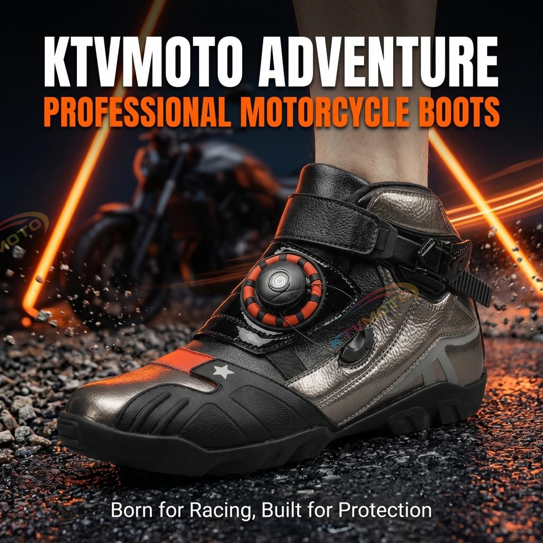 Low-cut adventure motorcycle boots-K137