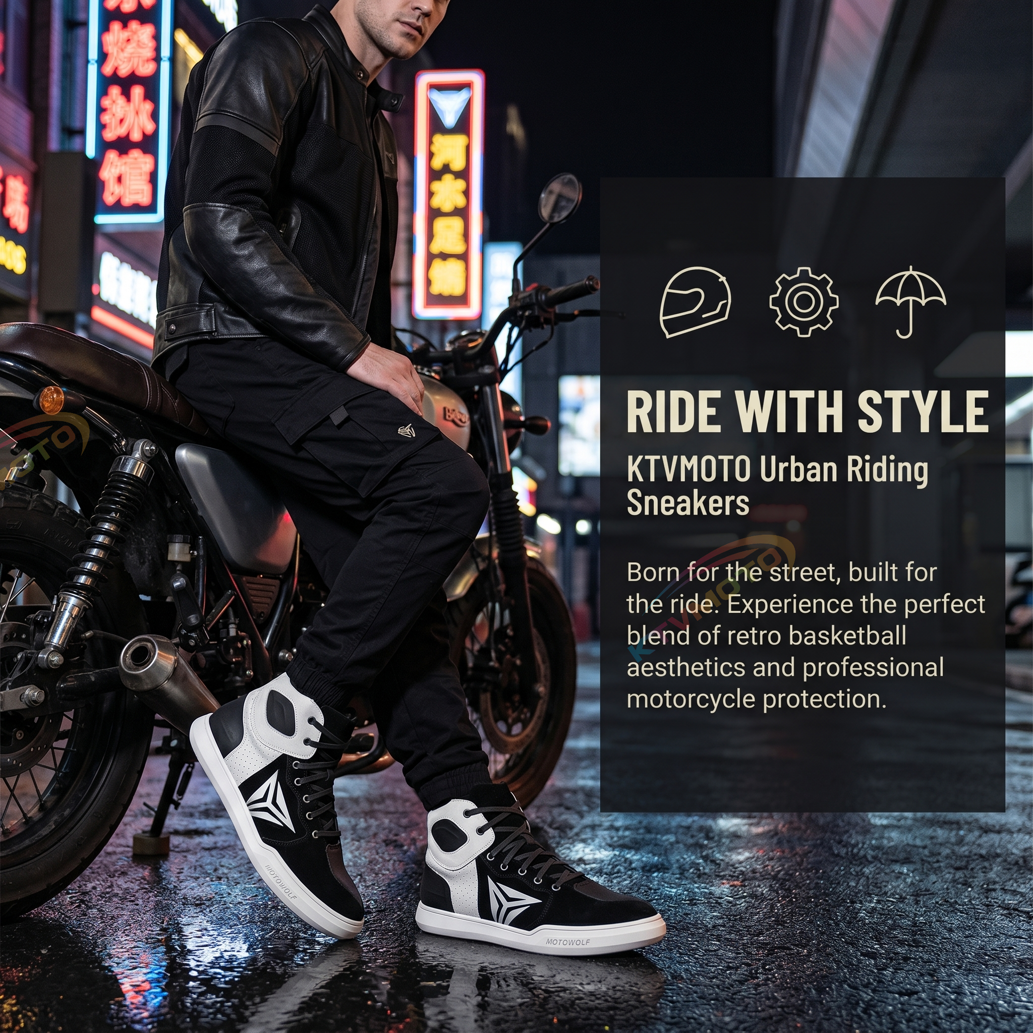 Motorcycle riding shoes are both durable and slip-resistant-K58