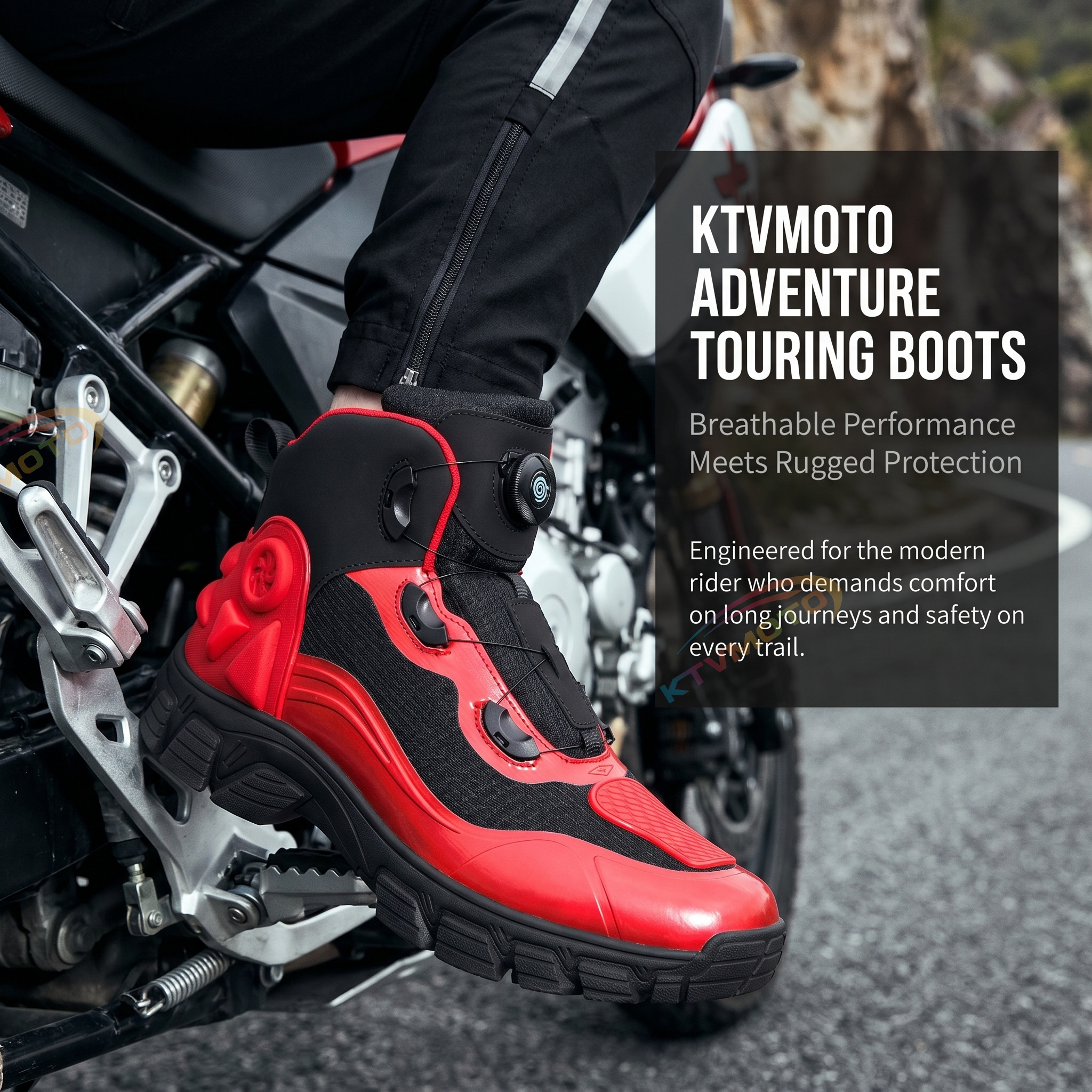 Casual Off-Road Breathable Motorcycle Travel Rally Boots-K25