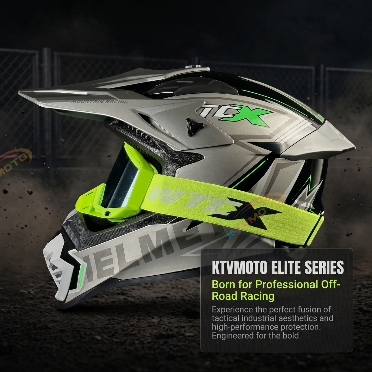 Off-road Motorcycle Helmet with Goggles-I112