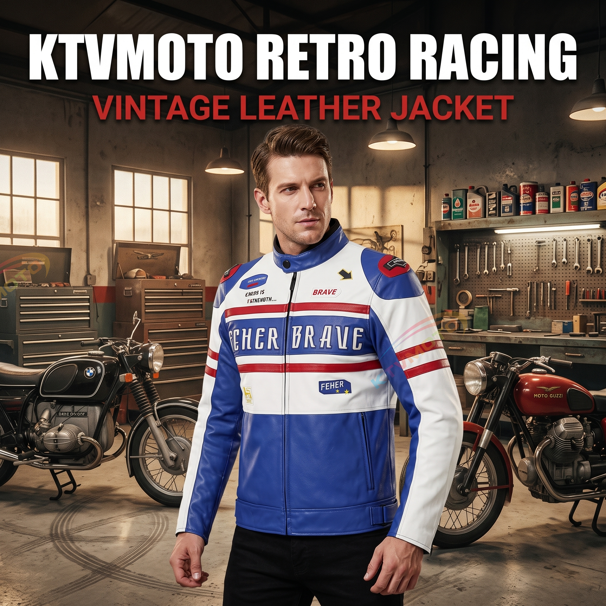 CE Motorcycle riding clothes and leather jacket-J71