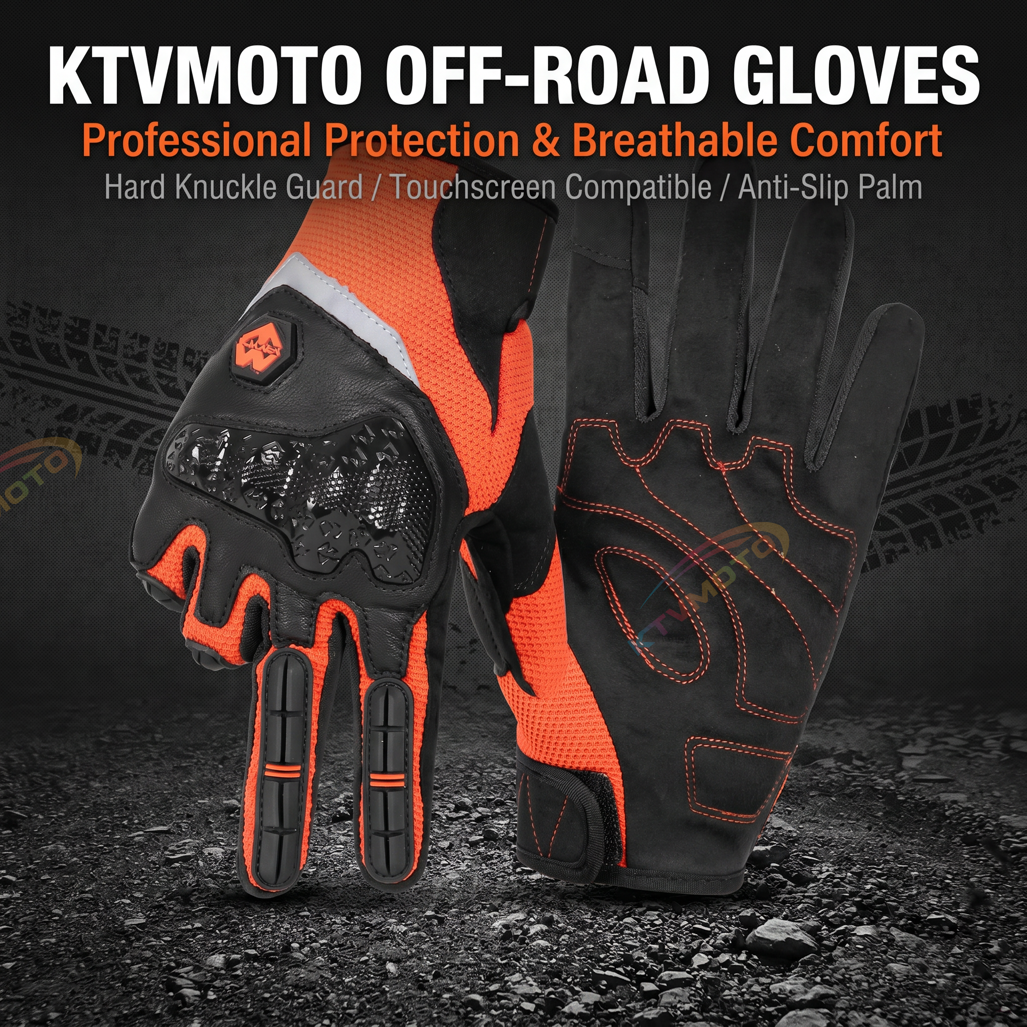 Motorcycle riding gloves with breathable touchscreen-G83