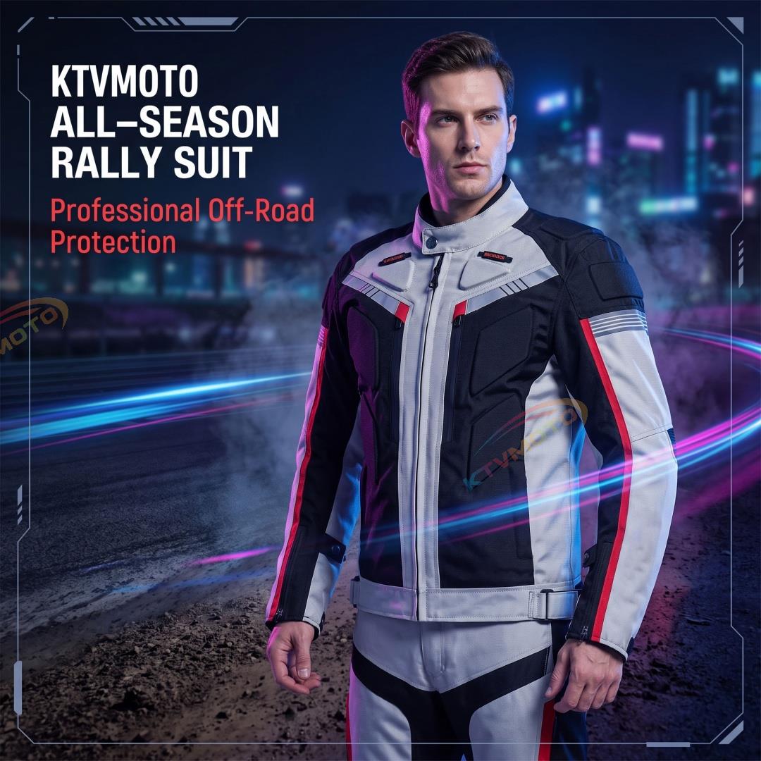 All-Season Off-Road Motorcycle Rally Suit with Impact Protection-J72