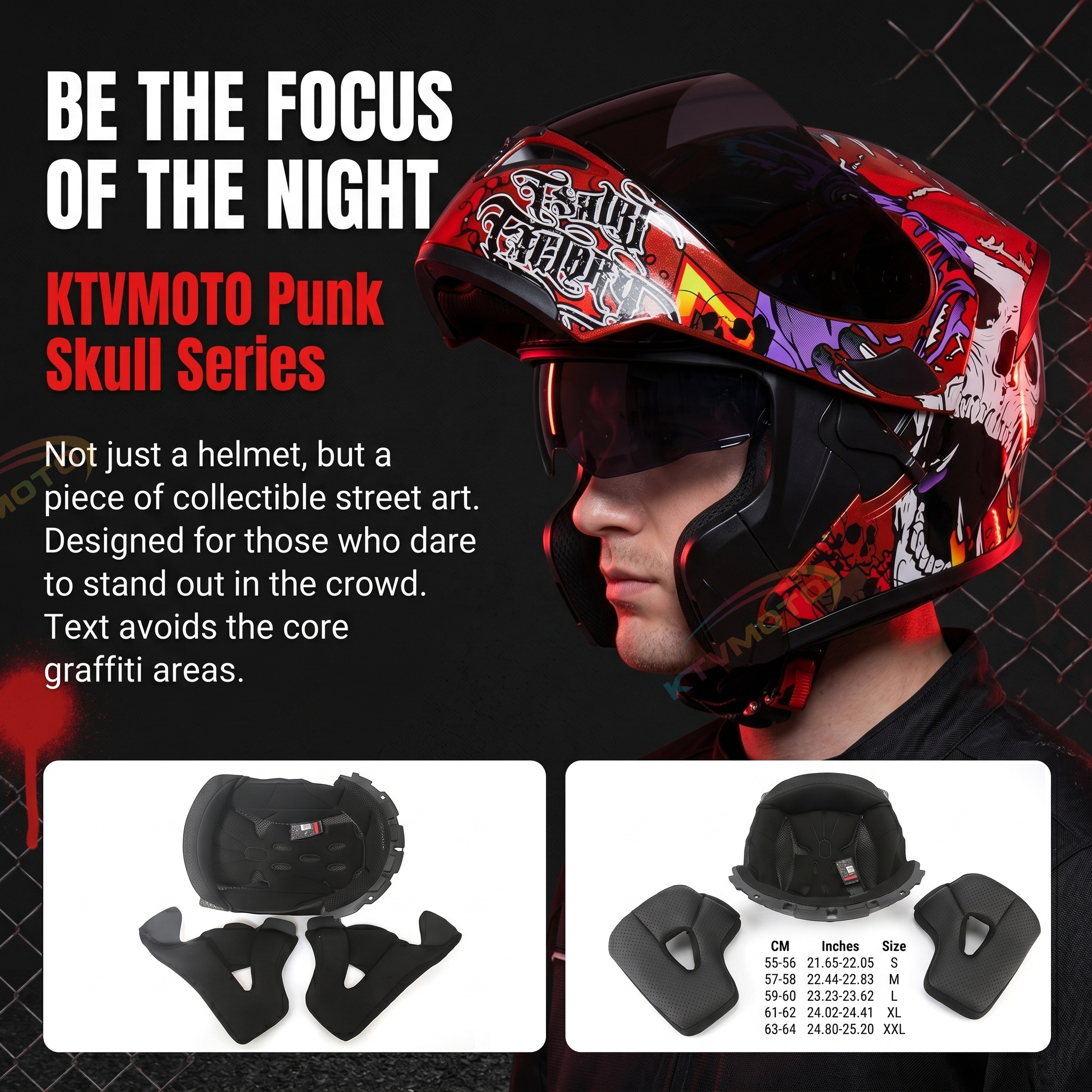 Dual-lens flip-top motorcycle helmet-I92