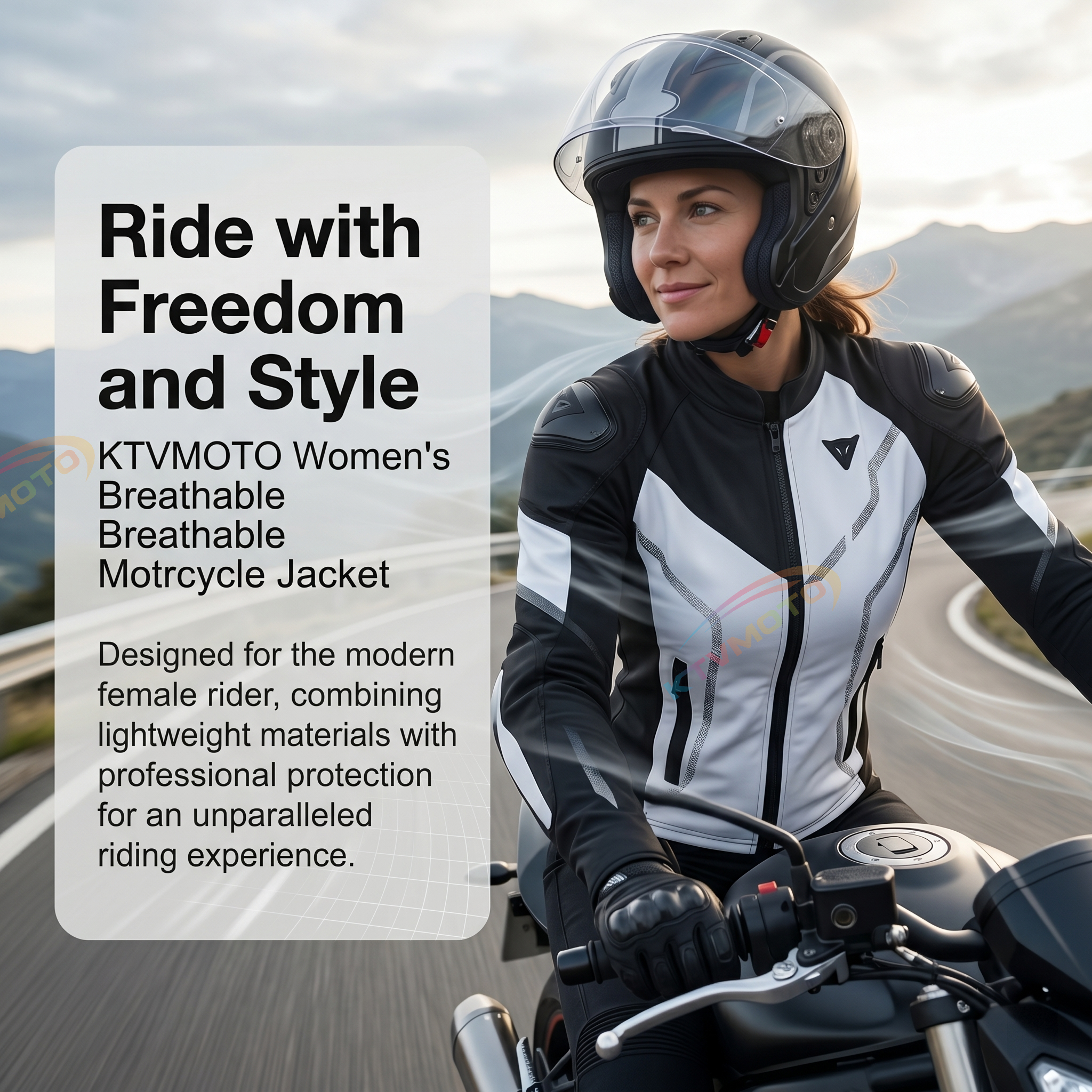 Women's breathable motorcycle riding suit-J44
