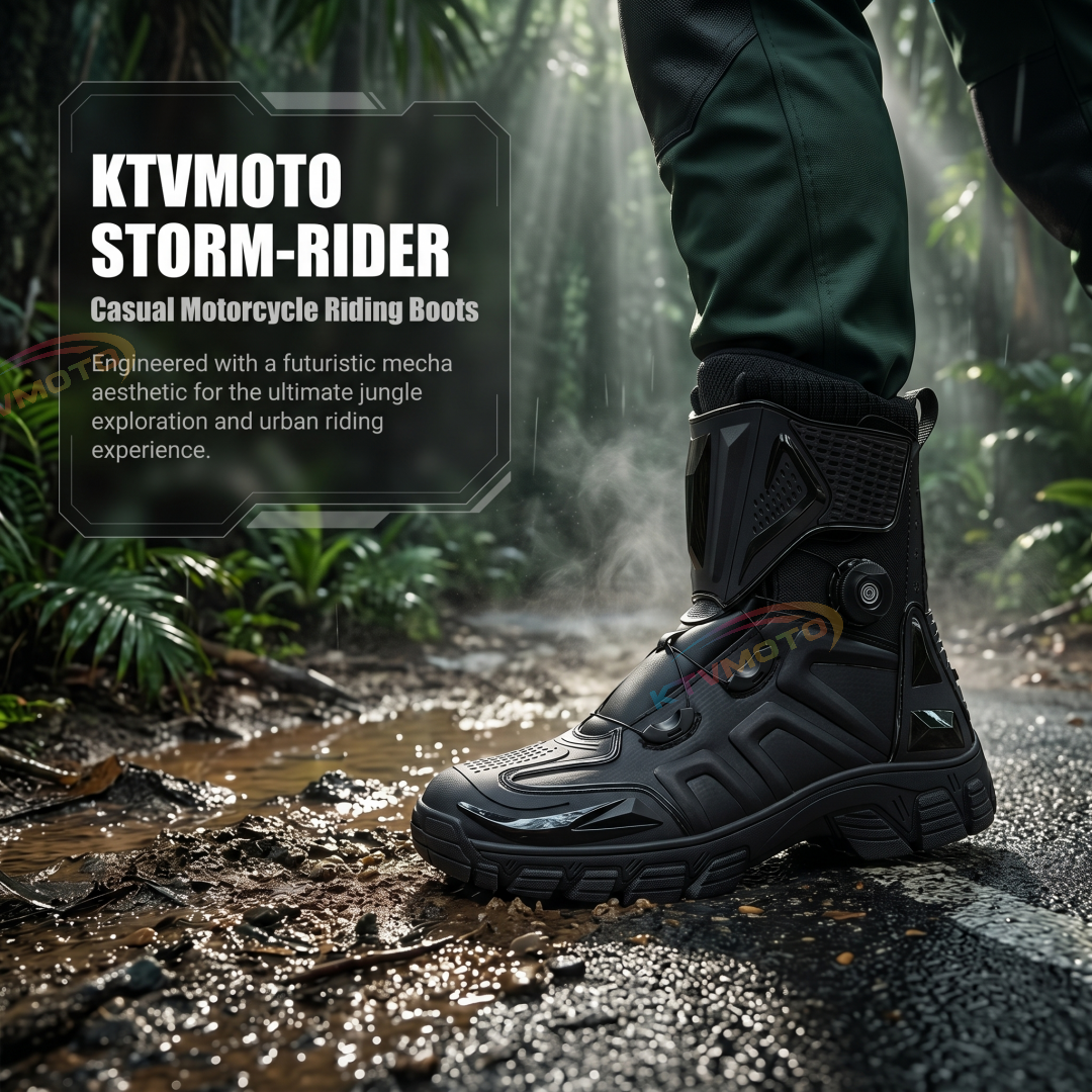 Waterproof Motorcycle Riding Boots Techwear Shoes-K44