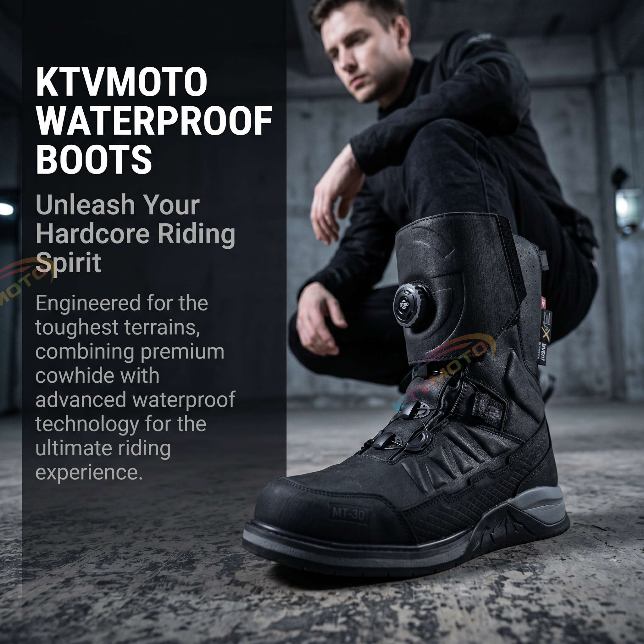 Motorcycle riding waterproof boots-K102
