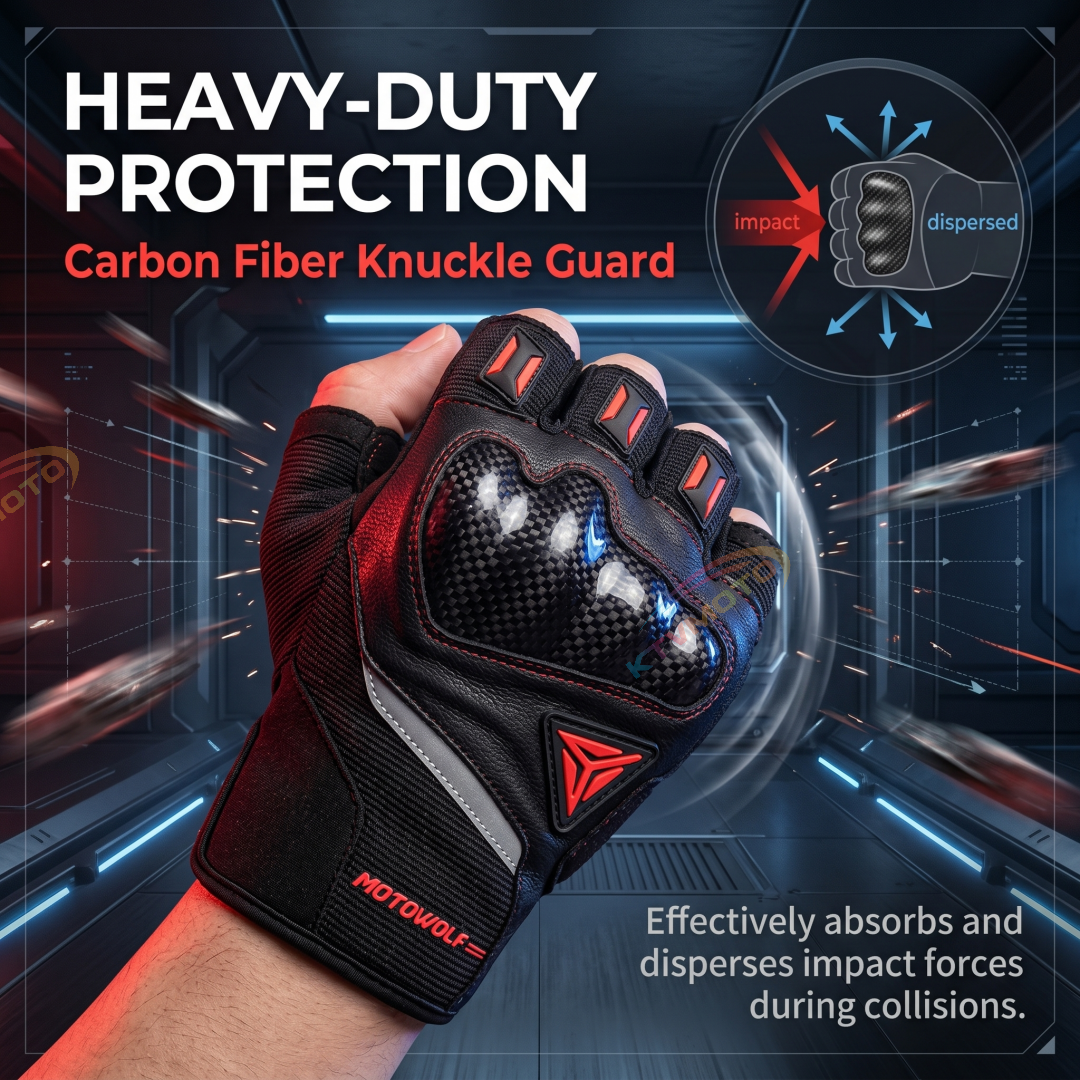 Breathable Carbon Fiber Motorcycle Gloves-G61