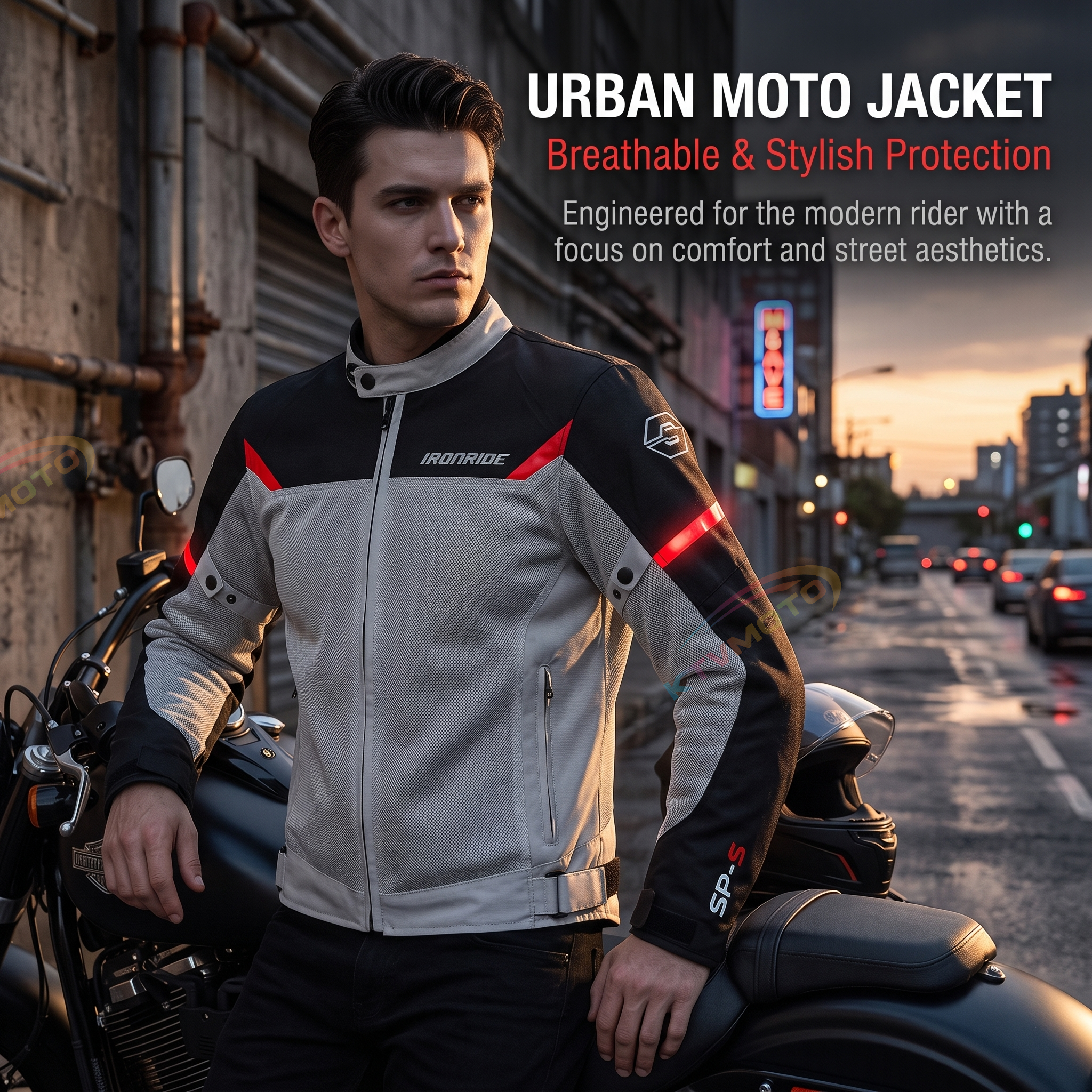 Breathable motorcycle riding clothes-J55
