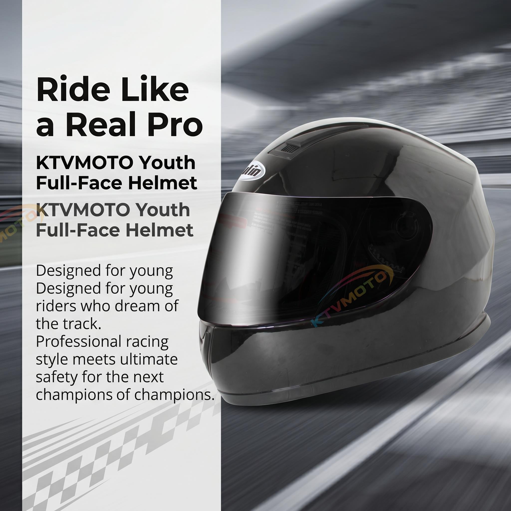 Children's full-face helmet street bike equipment-I75