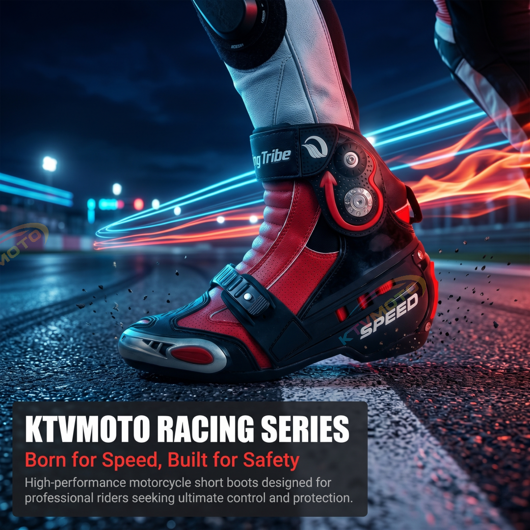 Breathable motorcycle racing short boots-K71